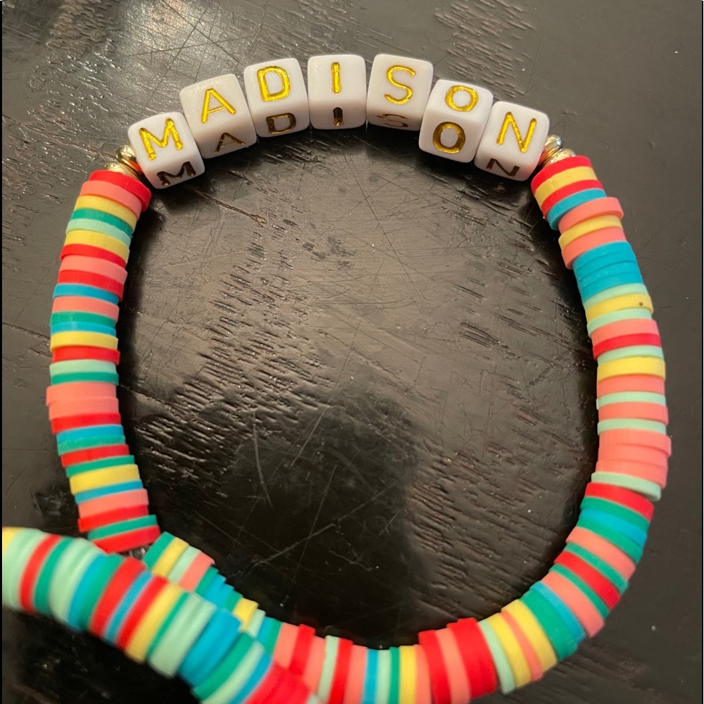 Heishi Clay Bead Personalized Bracelet